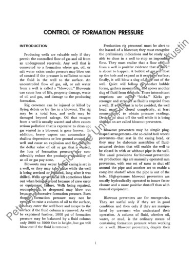 Page 4 - Control of Formation Pressure